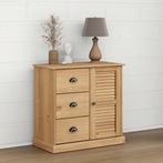 vidaXL Dressoir met lades VIGO 78x40x75 cm massief, Verzenden, Nieuw, 50 tot 100 cm, Grenenhout
