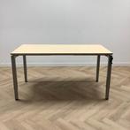 Tweedehands slingerbureau, 160x80 cm, ahorn - grijs, Huis en Inrichting, Bureaus, Ophalen of Verzenden, Gebruikt, Bureau