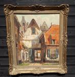 Hollandse school (XX) - Ouderwets stadsgezicht met poort