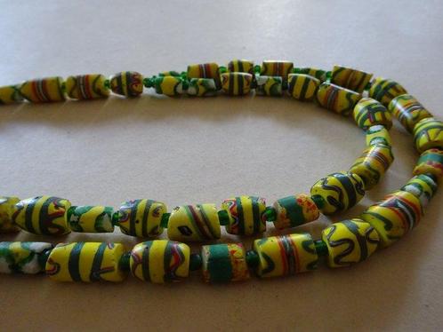 Antieke glazen ketting, 50 kralen uit Murano / Ghana, 1930, Antiek en Kunst, Kunst | Niet-Westerse kunst
