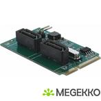 Delock 95264 Mini PCIe-converter naar 2 x SATA met RAID, Verzenden, Nieuw, DeLock