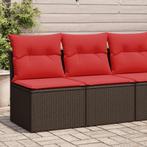 vidaXL 2-delige Loungeset met kussens poly rattan acacia, Verzenden, Nieuw, Rotan, Loungeset