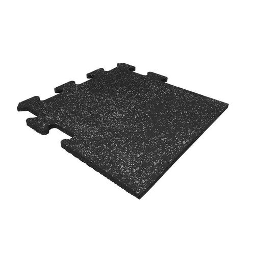 Rubber puzzel tegel - 50 x 50 cm – zwart SBR / grijs EPDM -, Tuin en Terras, Tegels en Klinkers, Verzenden