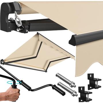 Zonnescherm - luifel - knikarmscherm - beige - 300x250 cm beschikbaar voor biedingen