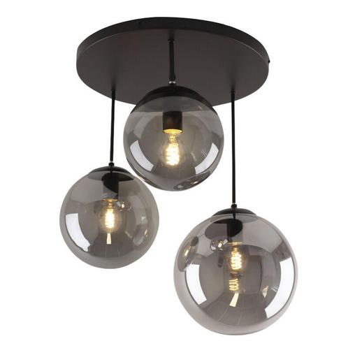 Design plafondlamp zwart, Dolf, Huis en Inrichting, Lampen | Plafondlampen, Nieuw, Glas, Ophalen of Verzenden
