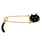 Fako Bijoux® - Sierspeld / Sjaalspeld - Kat Met Staart -, Verzenden, Nieuw