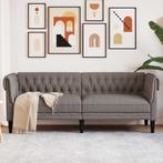 Chesterfield Bank Taupe | Tweedekansje, Minder dan 75 cm, Chesterfield, Ophalen of Verzenden, Rechte bank