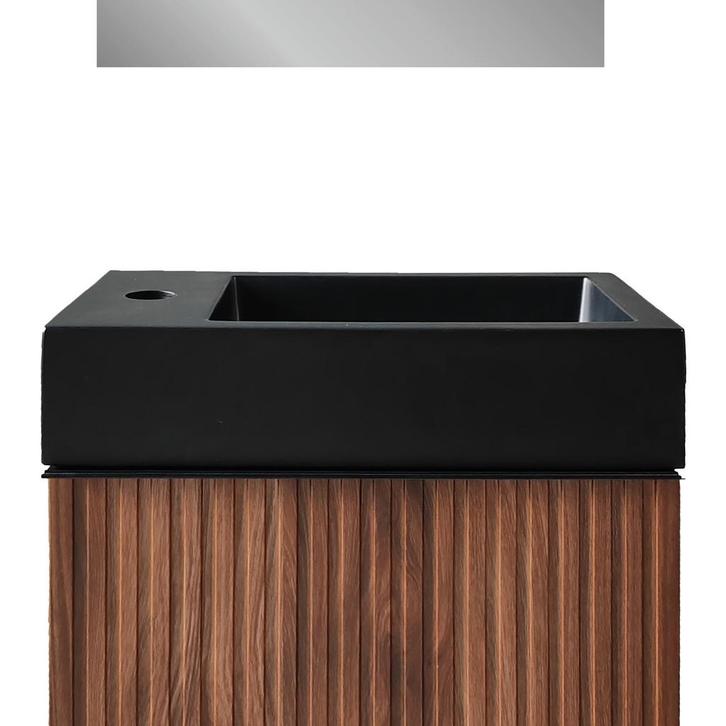 Wastafel BWS Sona Met Kraangat Links/Rechts 40x22,5 cm Mat, Doe-het-zelf en Verbouw, Sanitair, Overige typen, Nieuw, Ophalen of Verzenden