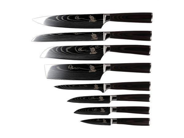 Veiling - Messerhai 8dlg Messenset Carbonstaal Sakura, Huis en Inrichting, Keuken | Keukenbenodigdheden