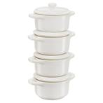 GGM Gastro | STAUB | CERAMIQUE - Kookpot set van 4 - Ø 100mm, Verzenden, Nieuw, Effen