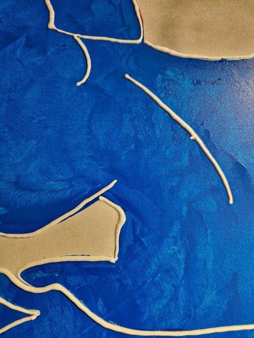 Henry Escobar - BLEU MATISSE 02 XL, Antiek en Kunst, Kunst | Schilderijen | Modern