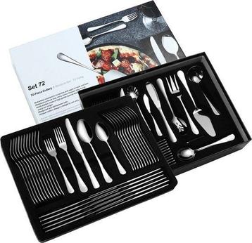 Zilverkleurige Bestekset – 72-delig | Voor 12 Personen | Com beschikbaar voor biedingen