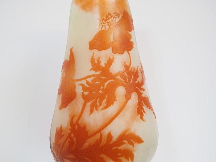 Emile Gallé - Vaas - Glas - Bloem van de slaapmiddelen, Antiek en Kunst, Antiek | Glas en Kristal