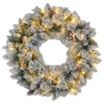 Kerstkrans Met LED-verlichting, Rode Bessen, Realistische Ui, Diversen, Kerst, Verzenden, Nieuw