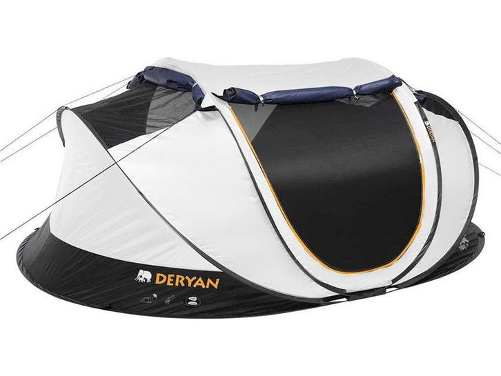 Deryan Luxe Cocoon - Pop Up Tent - Anti-UV 50+ - 2 Persoons, Caravans en Kamperen, Tenten, Zo goed als nieuw, Verzenden