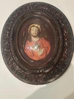 Gipsen schilderij achter glas - Jezus - 32 cm - Antiek -