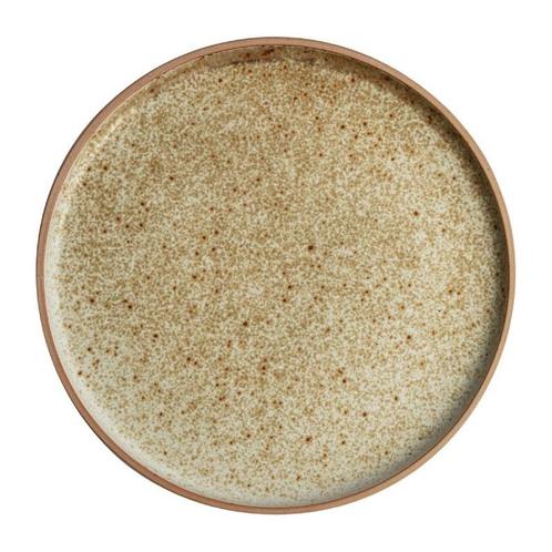 Olympia Canvas platte ronde borden crème 25cm (6 stuks), Huis en Inrichting, Keuken | Bestek, Verzenden