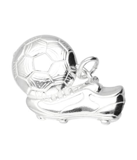 Zilveren Voetbalschoen ketting hanger - groot met bal, Sieraden, Tassen en Uiterlijk, Kettinghangers, Verzenden
