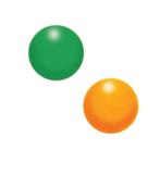 Aidapt Stressbal set van 2 - Groen & Oranje - Voor hand, pol, Nieuw, Verzenden