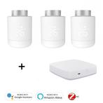 Slimme Radiatorknoppen set (3x) + gateway (compleet), Verzenden, Slimme thermostaat, Nieuw