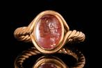 Oud-Romeins Goud Alexander de Grote intaglio | 100 tot 300, Sieraden, Tassen en Uiterlijk, Antieke sieraden