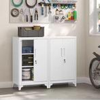 Metalen Opbergkast met Slot en 2 Deuren voor Kantoor 180 cm, Verzenden, Nieuw in verpakking