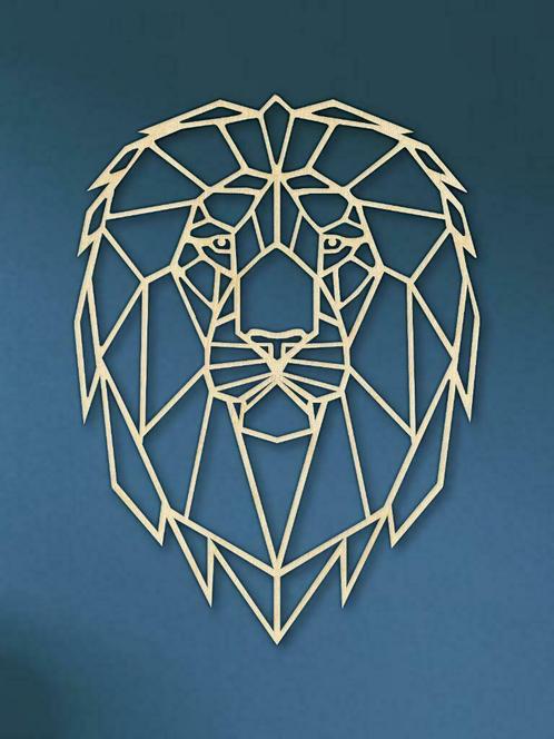 Geometrische leeuw / Dieren, Huis en Inrichting, Woonaccessoires | Overige, Nieuw, Ophalen of Verzenden
