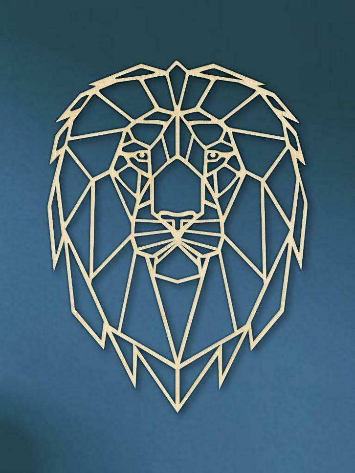 Geometrische leeuw / Dieren, Huis en Inrichting, Woonaccessoires | Overige, Nieuw, Ophalen of Verzenden