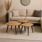 Salontafel Mangohout Luka Medium, Huis en Inrichting, Tafels | Salontafels, Verzenden, Nieuw, Industriële meubels, Overige vormen