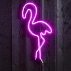 Neon silhouette Flamingo roze, voor binnen en buiten, Ophalen of Verzenden, Nieuw, Overige materialen, Wandlamp