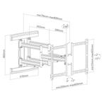 Tv beugel max 80 inch / 70 kg tot wel 80 cm van de muur, Ophalen of Verzenden, Nieuw