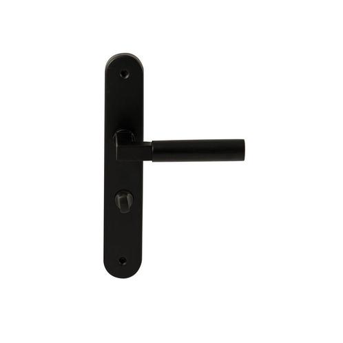 Deurkruk Ottawa op ovaal langschild WC63/8mm - zwart, Doe-het-zelf en Verbouw, Hang- en Sluitwerk, Nieuw, Verzenden