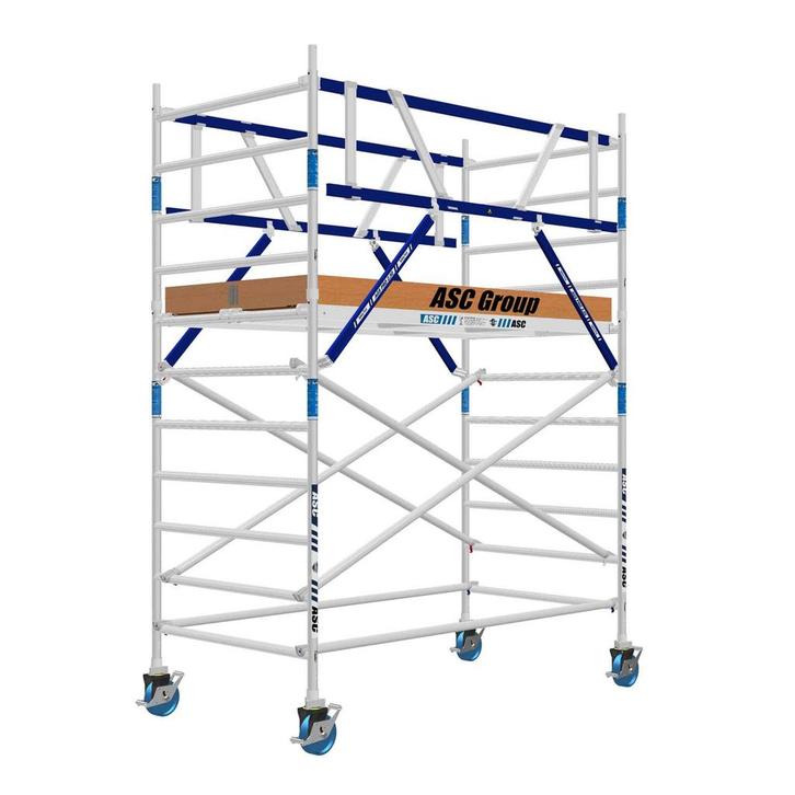 AGS Pro rolsteiger 135 x 4.2 wh tweezijdig, Doe-het-zelf en Verbouw, Steigers, Rolsteiger of Kamersteiger, Nieuw, 2 tot 5 meter