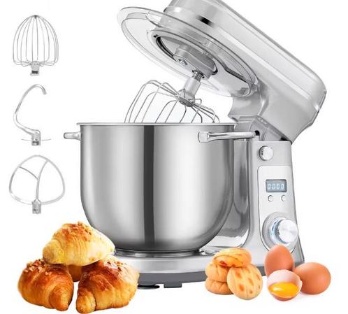 Keukenmixer 1200W met 6L kom en stille motor – 6 snelheden, Huis en Inrichting, Keuken | Keukenelementen, Nieuw, Verzenden