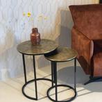 Cast Iron Beau Gold set of 2-13438, Huis en Inrichting, Tafels | Sidetables, Ophalen of Verzenden, Nieuw