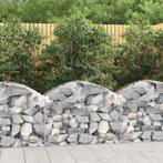 vidaXL Schanskorf gewelfd 100x50x60/80 cm gegalvaniseerd, Tuin en Terras, Bloembakken en Plantenbakken, 100 cm of meer, Verzenden