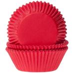 Cupcake Vormpjes HoM Dieprood 50x33mm. 48st., Verzenden, Nieuw