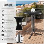 tectake® Statafel - Inklapbaar - Ø80 x 110 cm - Met Statafel, Verzenden, Zo goed als nieuw