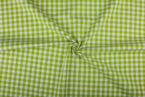 Brabants bont stof limoengroen wit geruit - 10mm geruit, Hobby en Vrije tijd, Stoffen en Lappen, 120 cm of meer, 200 cm of meer