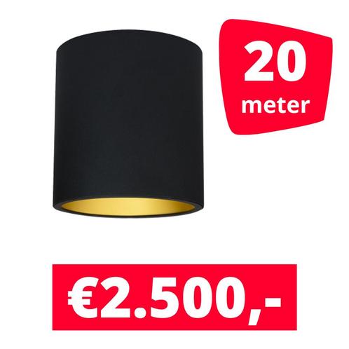LED Railverlichting Lipari Zwart 20 spots + 20M rails, Zakelijke goederen, Kantoor en Winkelinrichting | Winkel en Inventaris