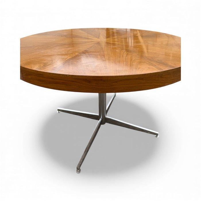 Middentafel - Chroom, Hout, Staal - Tafel in mid-century, Antiek en Kunst, Kunst | Designobjecten