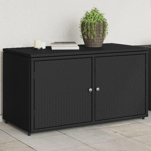 vidaXL Tuinkast 110x55x60,5 cm poly rattan zwart, Tuin en Terras, Overige Tuin en Terras, Nieuw, Verzenden
