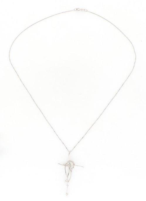 Zonder Minimumprijs - Ketting met hanger - 18 karaat Witgoud, Sieraden, Tassen en Uiterlijk, Antieke sieraden
