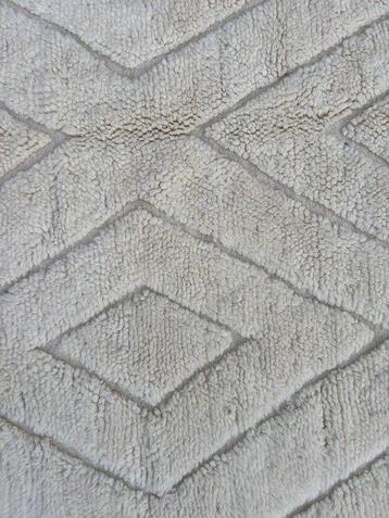 Handgeweven wollen vloerkleed met opvallend geel geometrisch beschikbaar voor biedingen