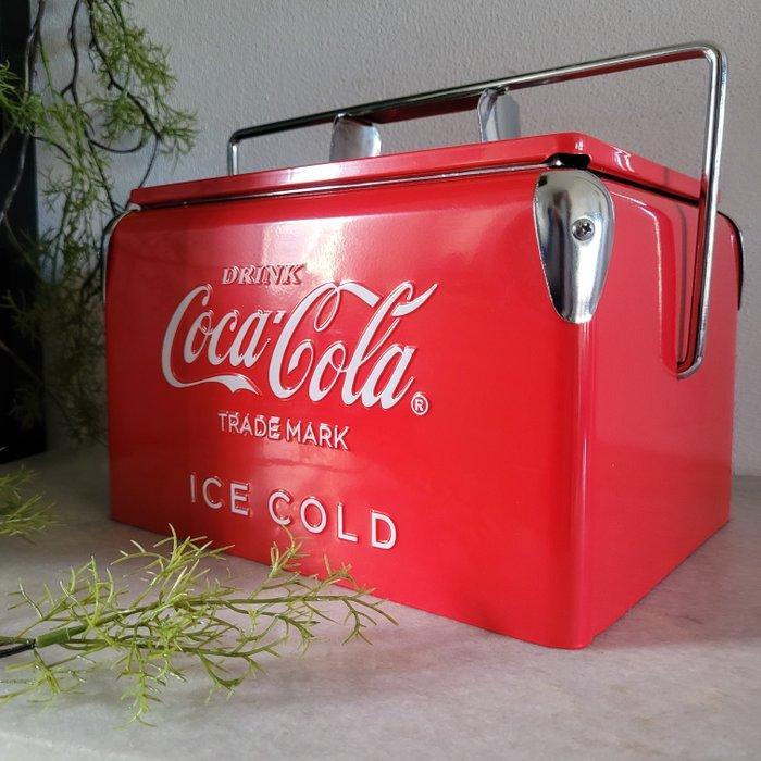 Coca-Cola - Reclamebord - Koelbox - Metaal, Antiek en Kunst, Antiek | Wandborden en Tegels