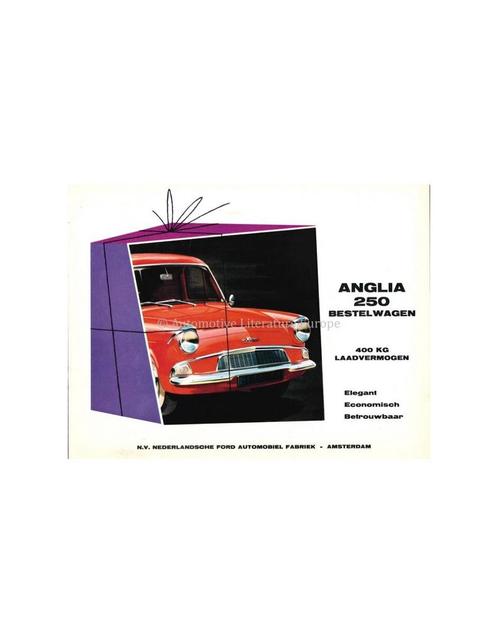1961 FORD ANGLIA 250 BESTELWAGEN BROCHURE NEDERLANDS, Boeken, Auto's | Folders en Tijdschriften, Ford