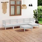 vidaXL 6-delige Loungeset massief grenenhout wit, Tuin en Terras, Tuinsets en Loungesets, Verzenden, Nieuw, Loungeset