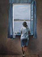 Salvador Dalí (1904-1989) (after) - Muchacha en la Ventana,, Antiek en Kunst