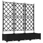 Zwarte Tuinpot met Klimrek - Tweedekansje - OP=OP!, Tuin en Terras, Bloempotten, Kunststof, 40 cm of meer, Nieuw, Ophalen of Verzenden
