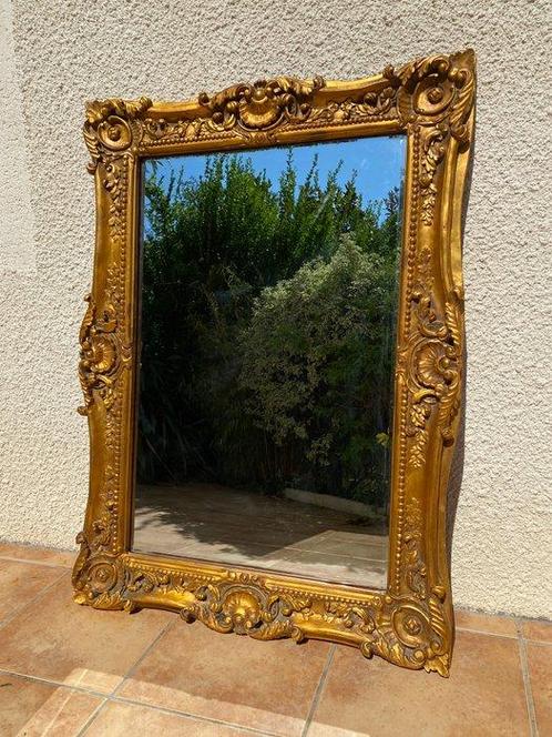 Spiegel - Hout, Bladgoud - 85x115 cm, Antiek en Kunst, Antiek | Overige Antiek